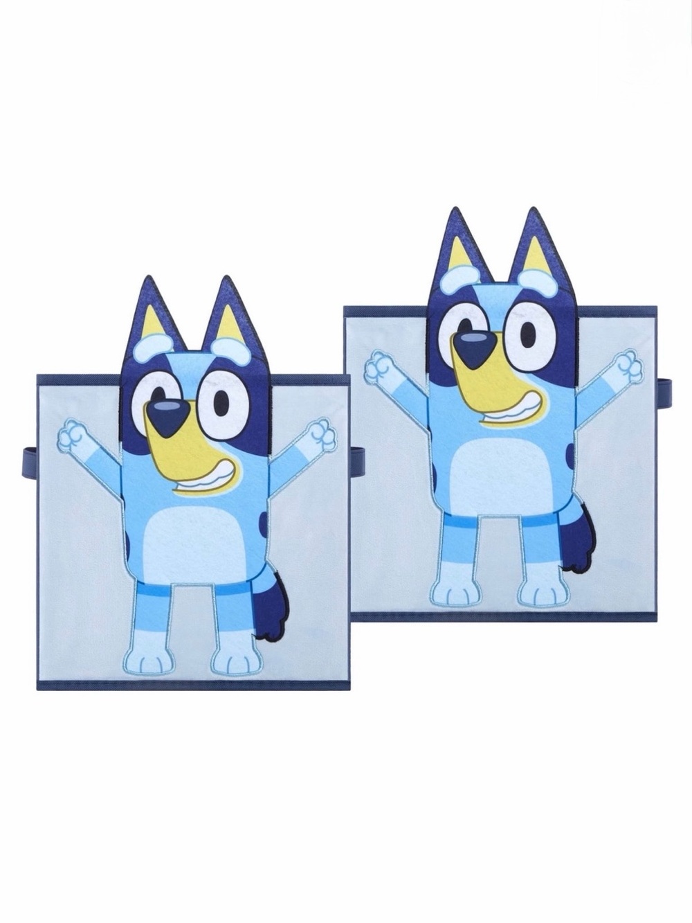2 Pack Bluey Kids Collapsible Storage Bin Set - 10” x 10”